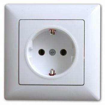 Visage Steckdose Unterputz Weiss Rahmen + Einsatz Steckklemmen Gunsan